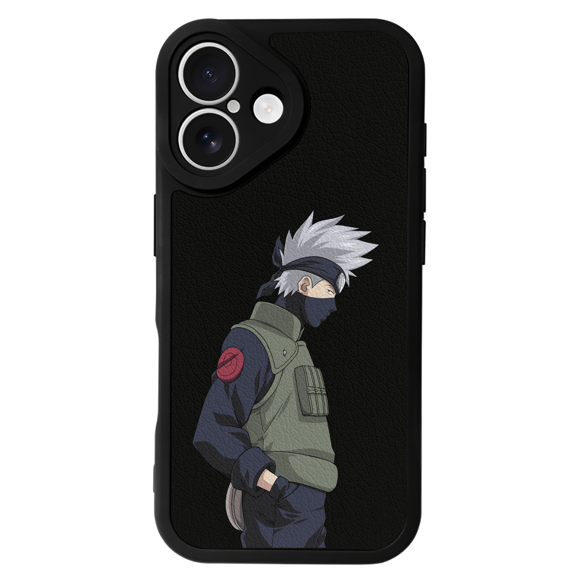 （画像用） NARUTO -ナルト- はたけ カカシ Hatake Kakashi 【iPhone 16シリーズ対応】シリコンスマホケース（レザー調） 材質：シリコン